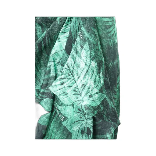 Draped Leaf Printed Skirt