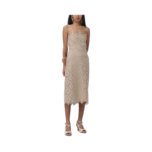 Embroidered Cut-Out Detailed Midi Skirt