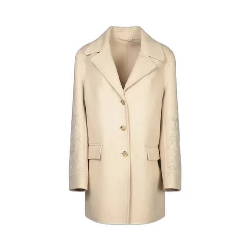 Single Breasted Embroidered Coat