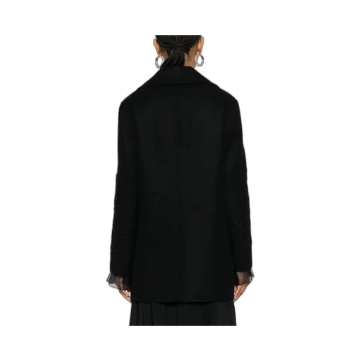 Embroidered Buttoned Coat