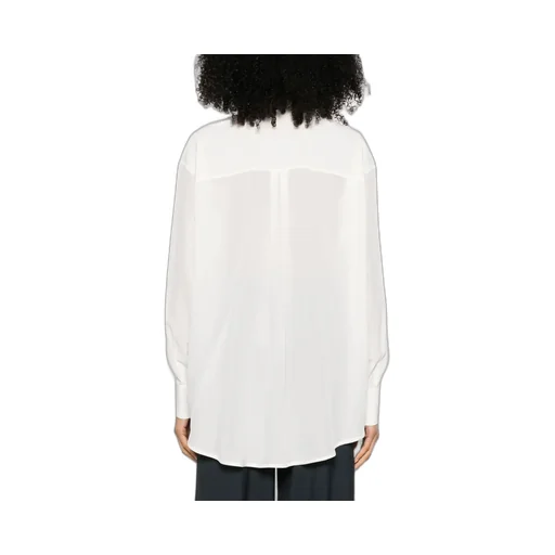 Floral-Lace Silk Shirt