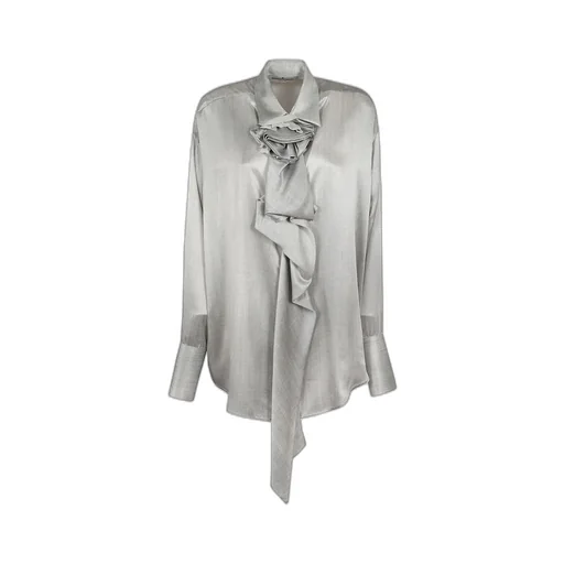 Long-Sleeved Frilly Shirt