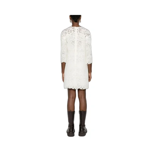 Guipure Lace Shift Minidress