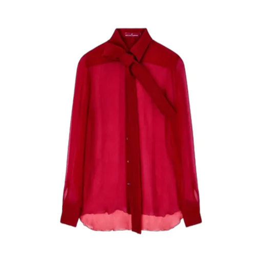 Semi-Sheer Bow Shirt