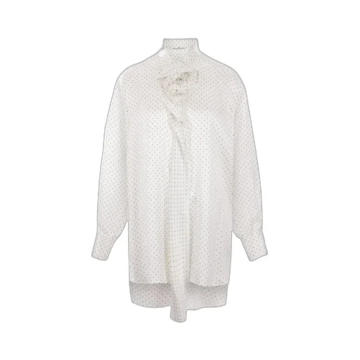 Polka Dot Printed Long-Sleeved Shirt