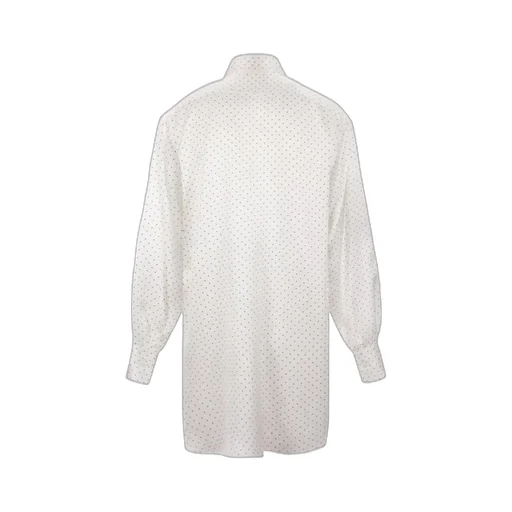 Polka Dot Printed Long-Sleeved Shirt