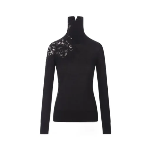 Lace Turtleneck Sweater