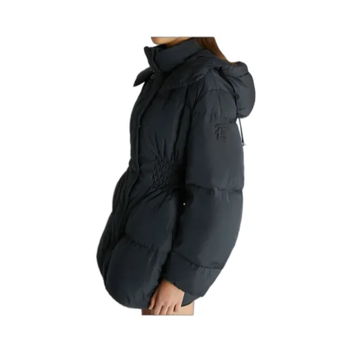 Smocked Hooded Puffer Jacket
