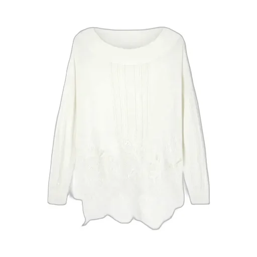 Guipure Lace-Detail Jumper