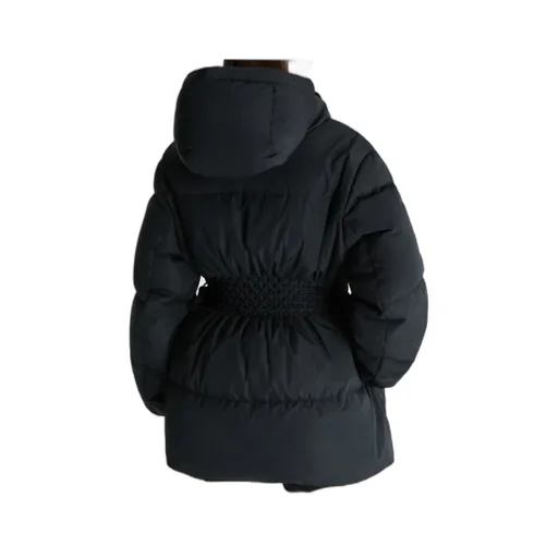 Smocked Hooded Puffer Jacket