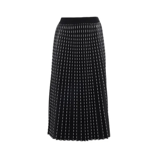 Pleated Mid-Length Skirt