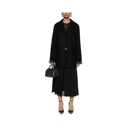 Embroidered Buttoned Coat