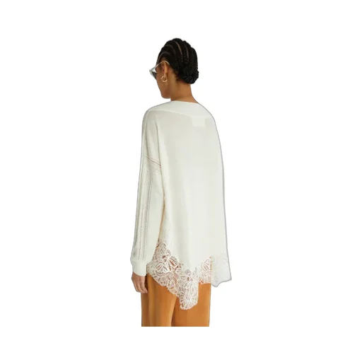 Guipure Lace-Detail Jumper