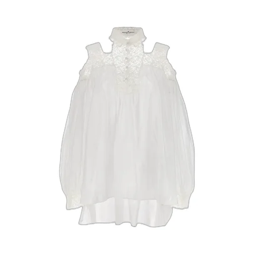 Floral Embroidered Straight Hem Shirt
