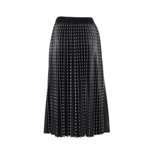 Pleated Mid-Length Skirt