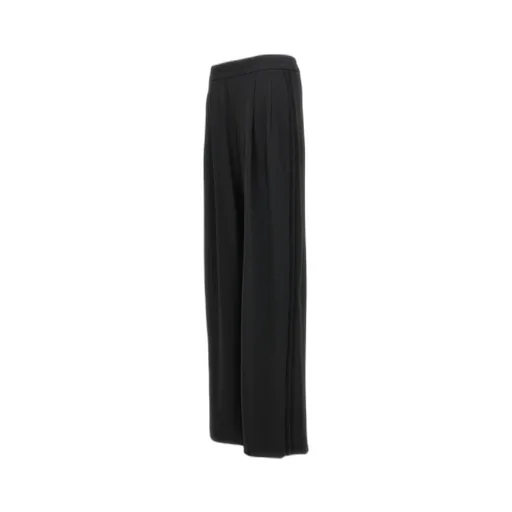 Elastic Waist Wide-Leg Trousers