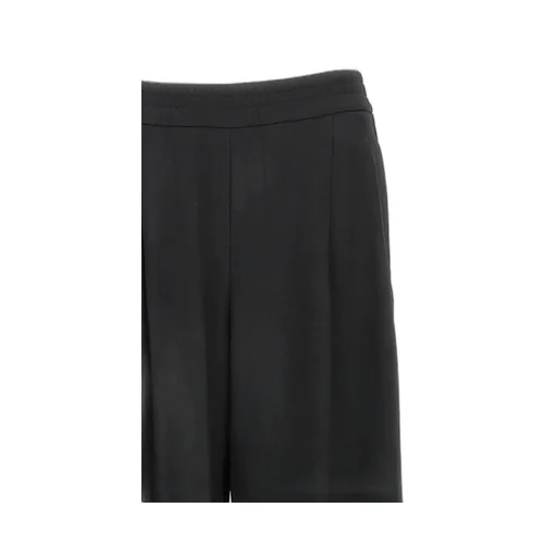 Elastic Waist Wide-Leg Trousers