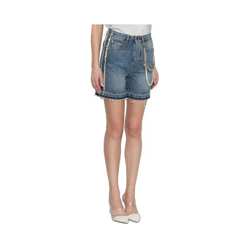 Belt-Loop Denim Shorts