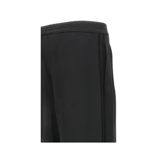 Elastic Waist Wide-Leg Trousers