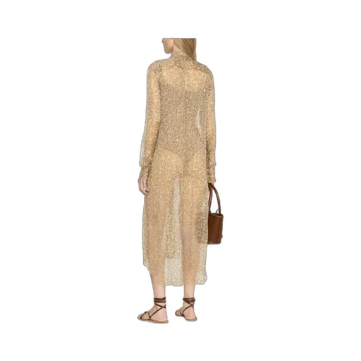 Sheer Silk Midi Dress
