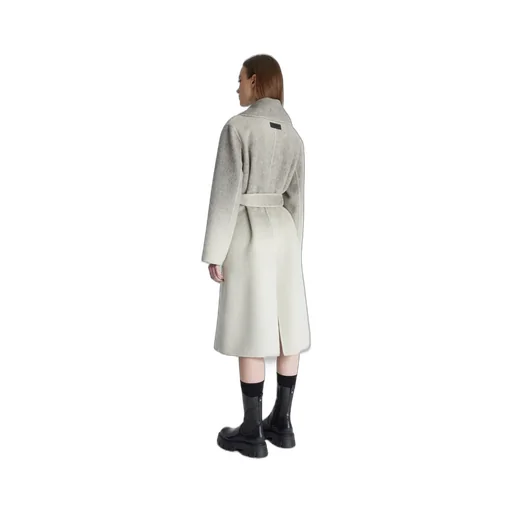 Lapel Long-Sleeved Wool Coat