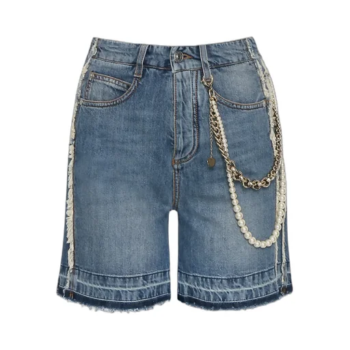 Belt-Loop Denim Shorts