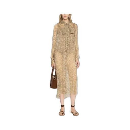 Sheer Silk Midi Dress