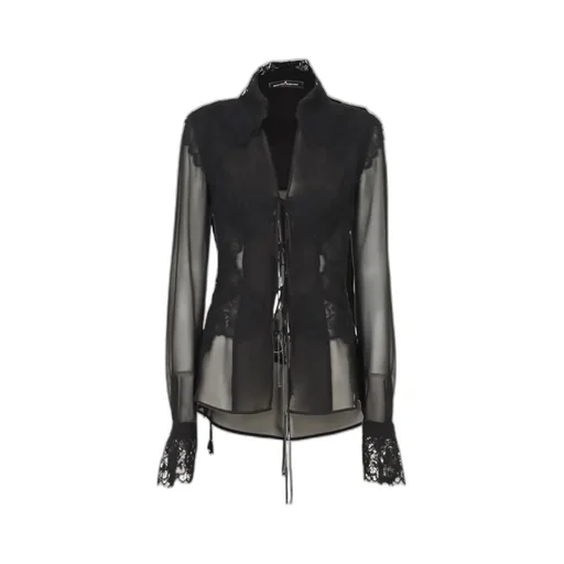 Ruffle Detailed Tie-Up Shirt