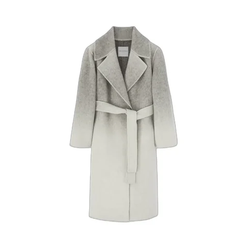 Lapel Long-Sleeved Wool Coat