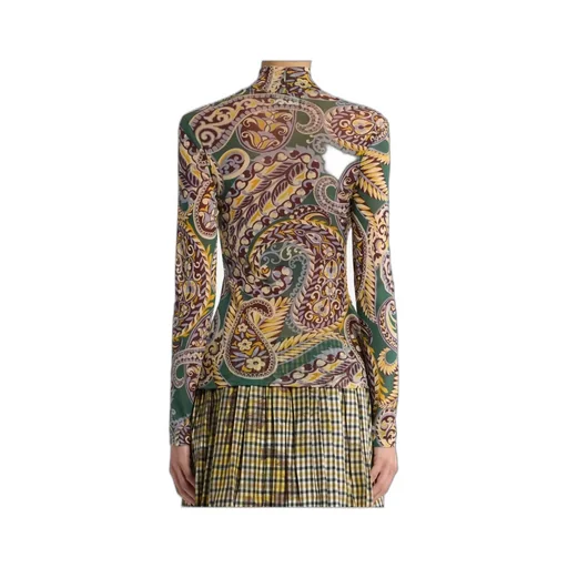 Paisley Turtleneck Top