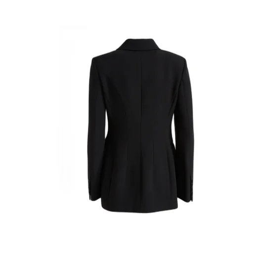 Peak-Lapel Double-Breasted Blazer