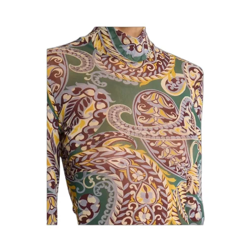 Paisley Turtleneck Top
