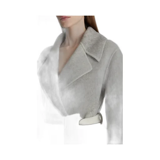 Lapel Long-Sleeved Wool Coat