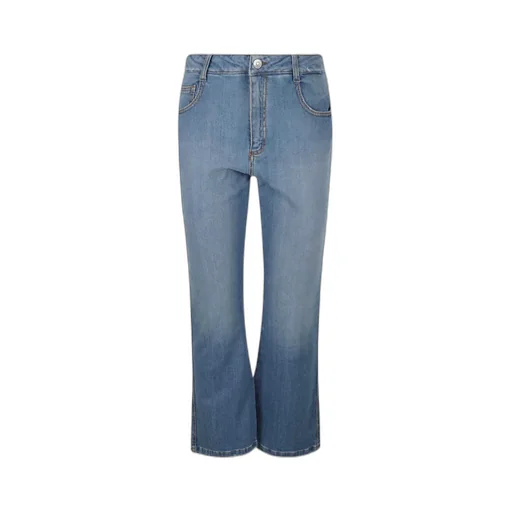 Logo-Patch Flared Denim Jeans