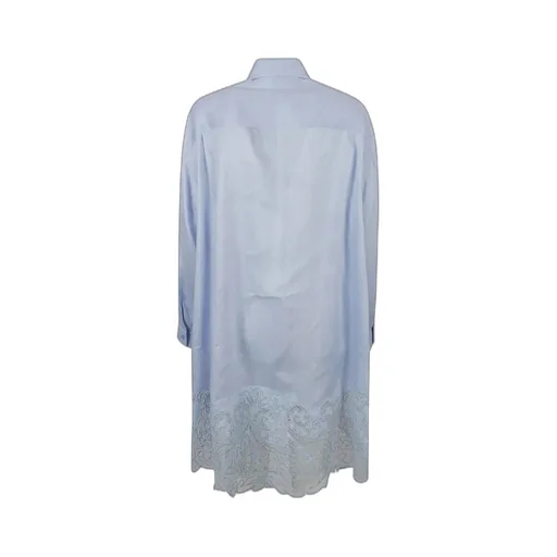 Lace Trim Tunic Buttoned Shirt