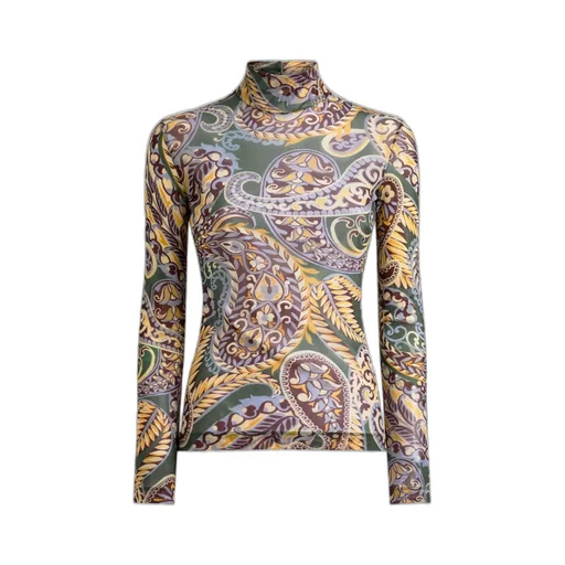 Paisley Turtleneck Top