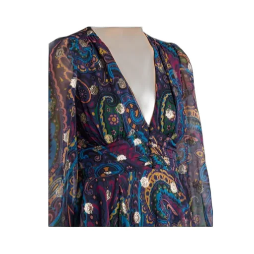 Silk Mini Dress With Paisley Print