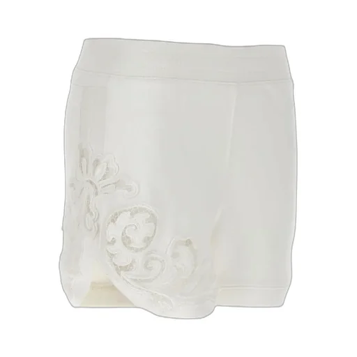 High-Waist Elasticated Waistband Laced Shorts