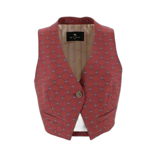 Patterned Single-Buttoned Vest