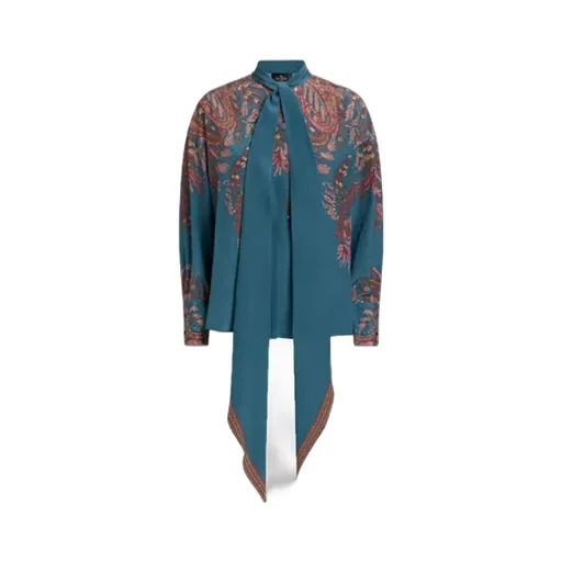 Long Sleeved Paisley Printed Blouse
