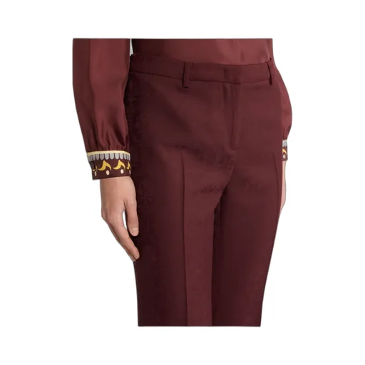 Paisley Jacquard Pressed Creases Trousers