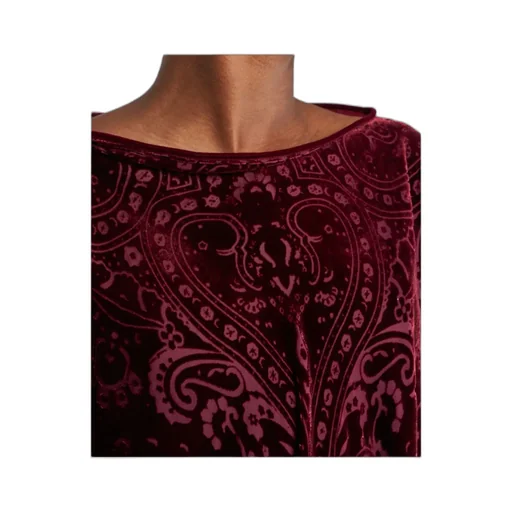 Paisley Triangular-Hem Velvet Poncho