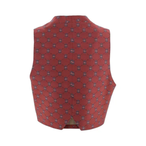Patterned Single-Buttoned Vest