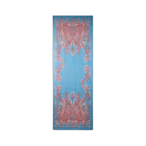 Fringed Edge Paisley-Printed Scarf