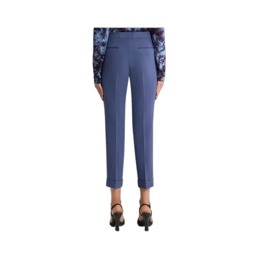 Mid-Rise Tailored Cady Cigarette Trousers