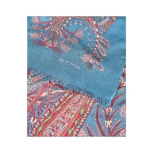 Fringed Edge Paisley-Printed Scarf