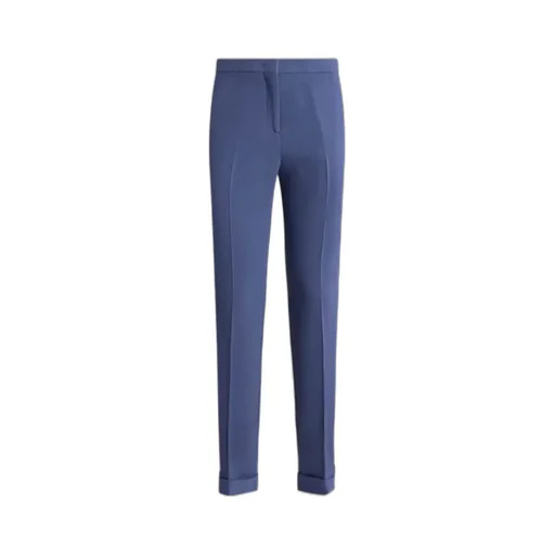 Mid-Rise Tailored Cady Cigarette Trousers