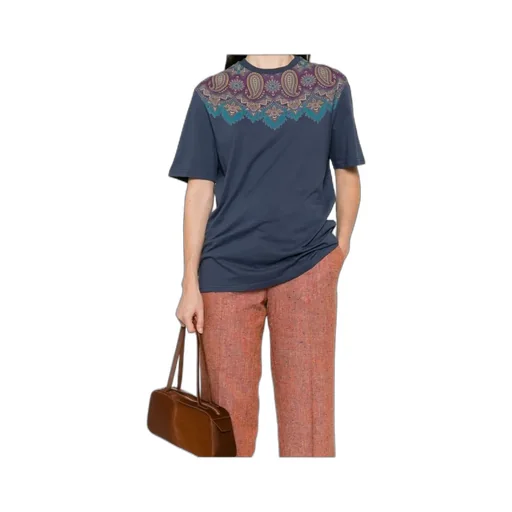 Paisley Printed Crewneck T-Shirt