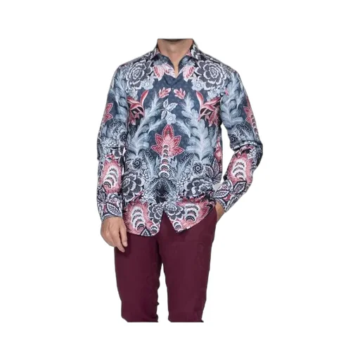 Cotton Shirt With Placed Print