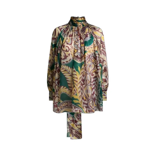 Silk Blouse With Silk Scarf